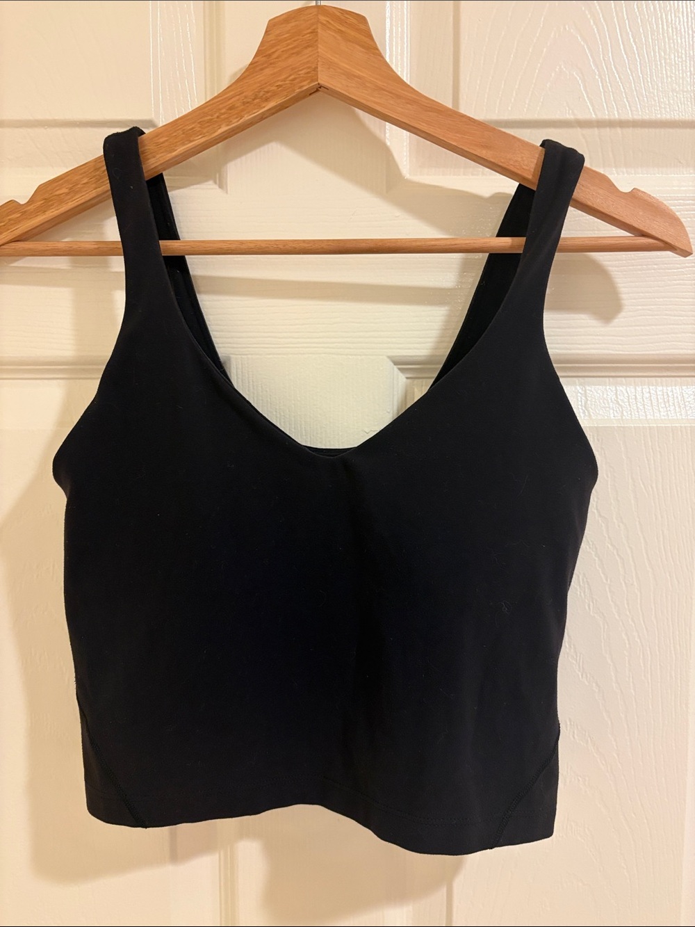 lululemon athletica Black Cropped Scoop Tank